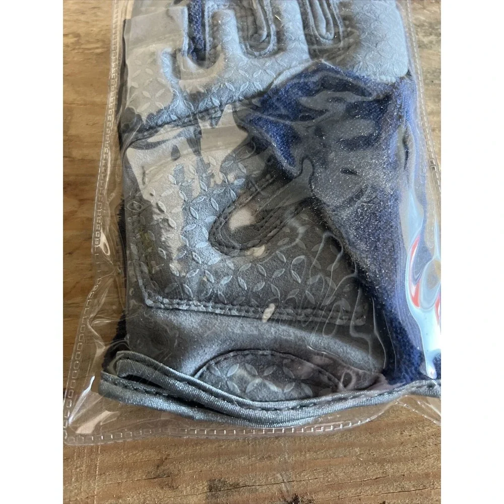 RunLites Cycling Bike Padded Fingerless Light Gloves With Battery Navy Size XL
